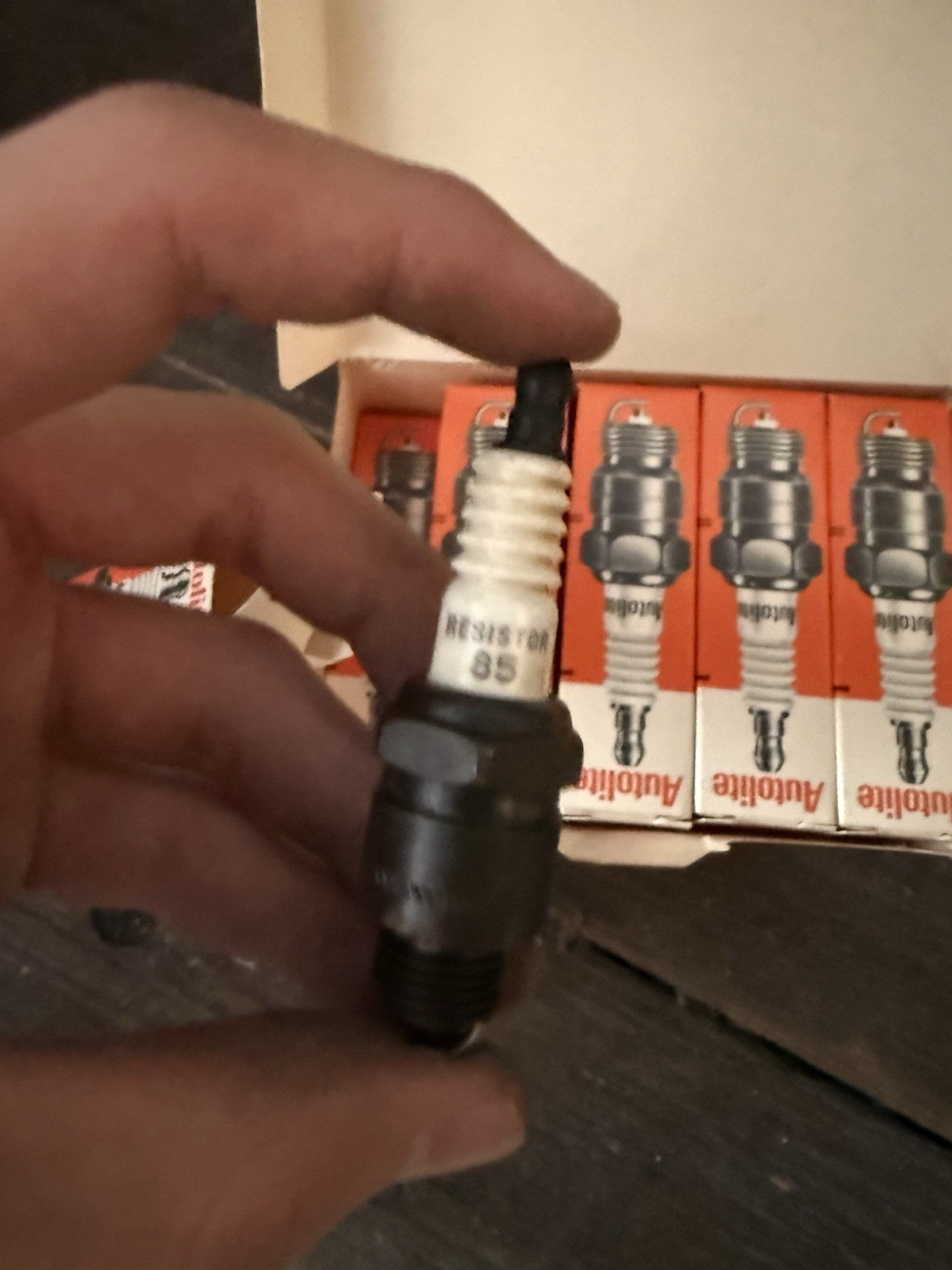 NOS Vintage Autolite 85 Spark Plugs Box of 10 Replaces Champion3
