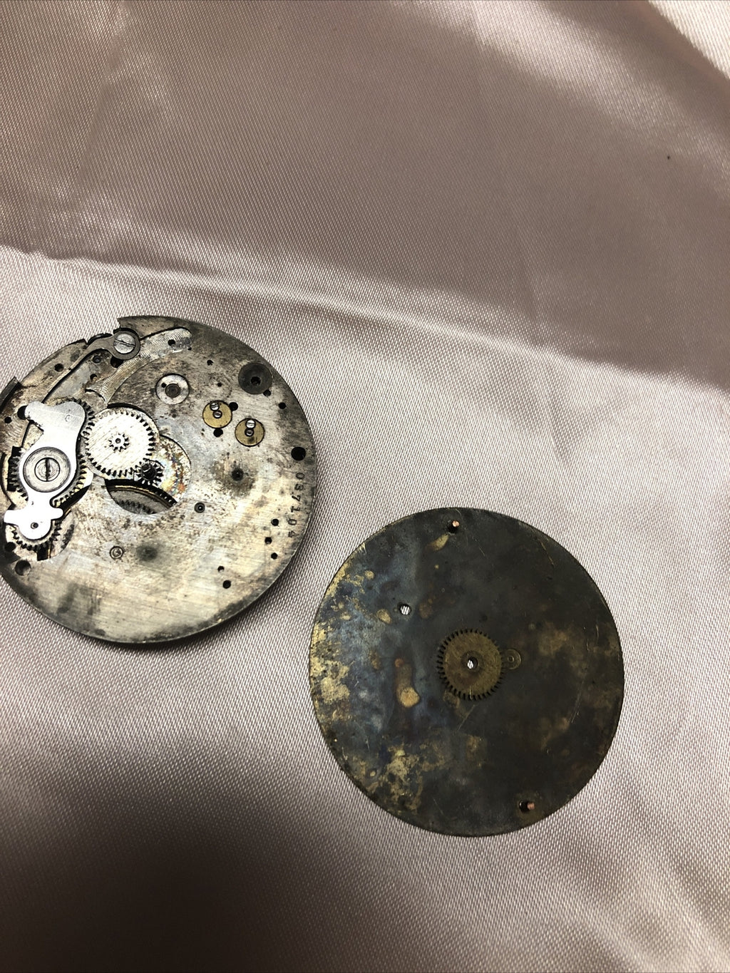 Vintage TRANS PACIFIC 21 Jewel Pocket Watch No Case For Parts Or Repair3
