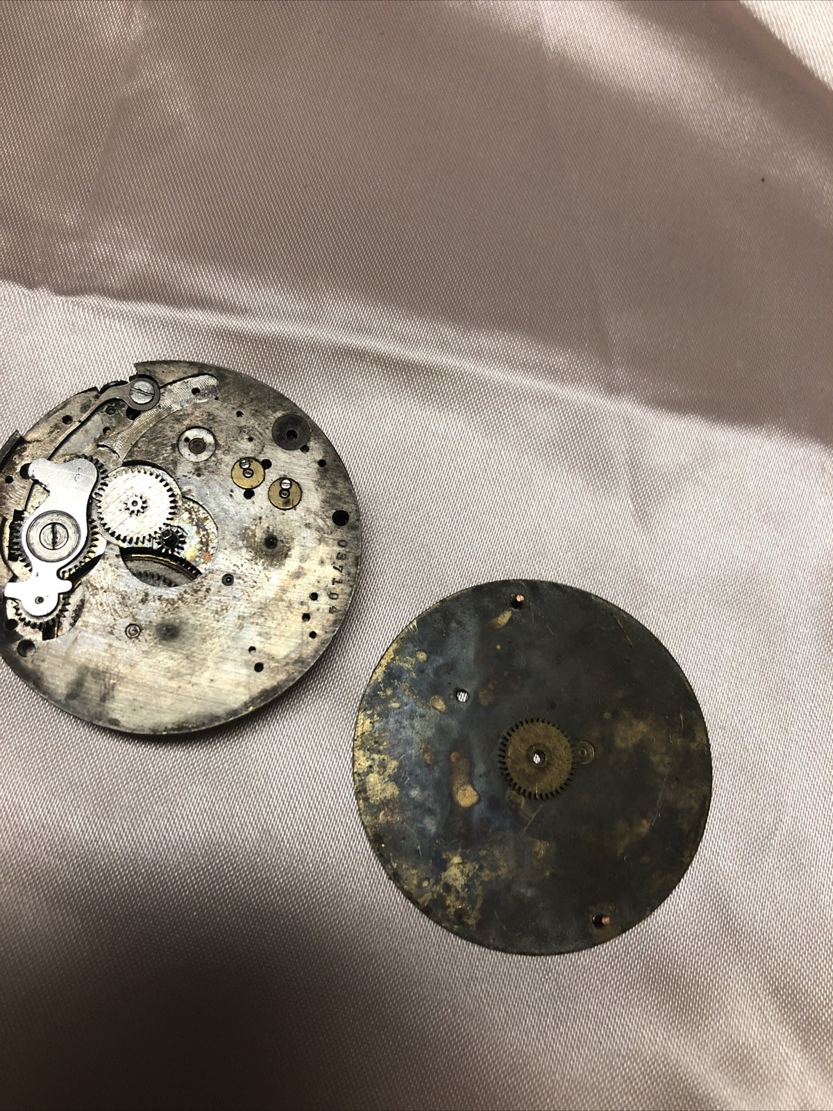 Vintage TRANS PACIFIC 21 Jewel Pocket Watch No Case For Parts Or Repair3