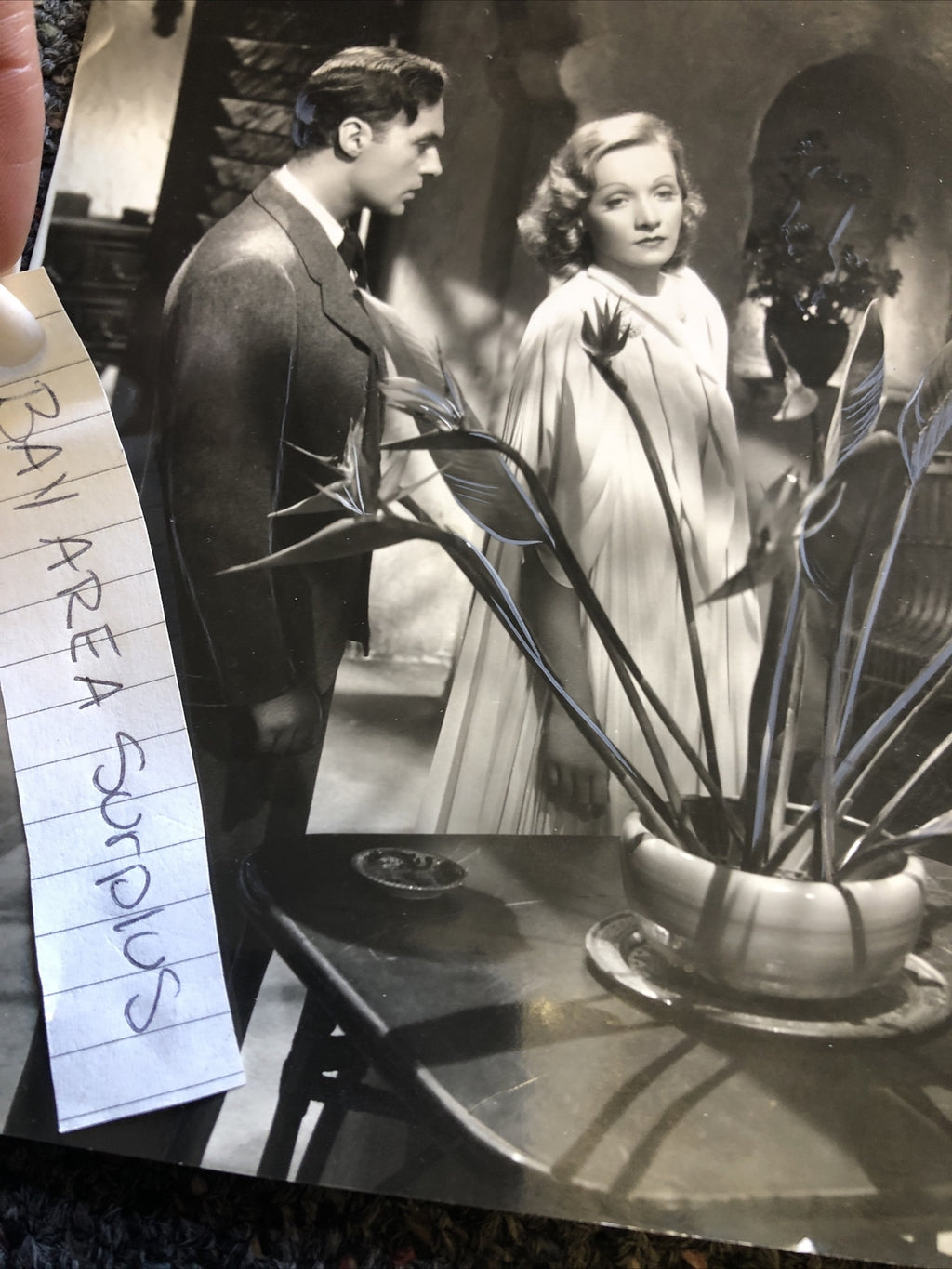 RARE Original Photo Of Charles Boyer & Marlene Dietrich 7”x5.5”5