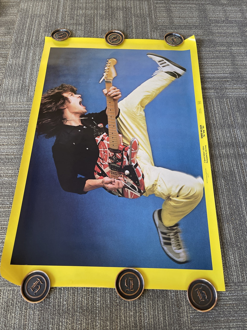 #85 1986 Eddie VAN HALEN  Promo Poster The Jump Shot Record Store Limited0