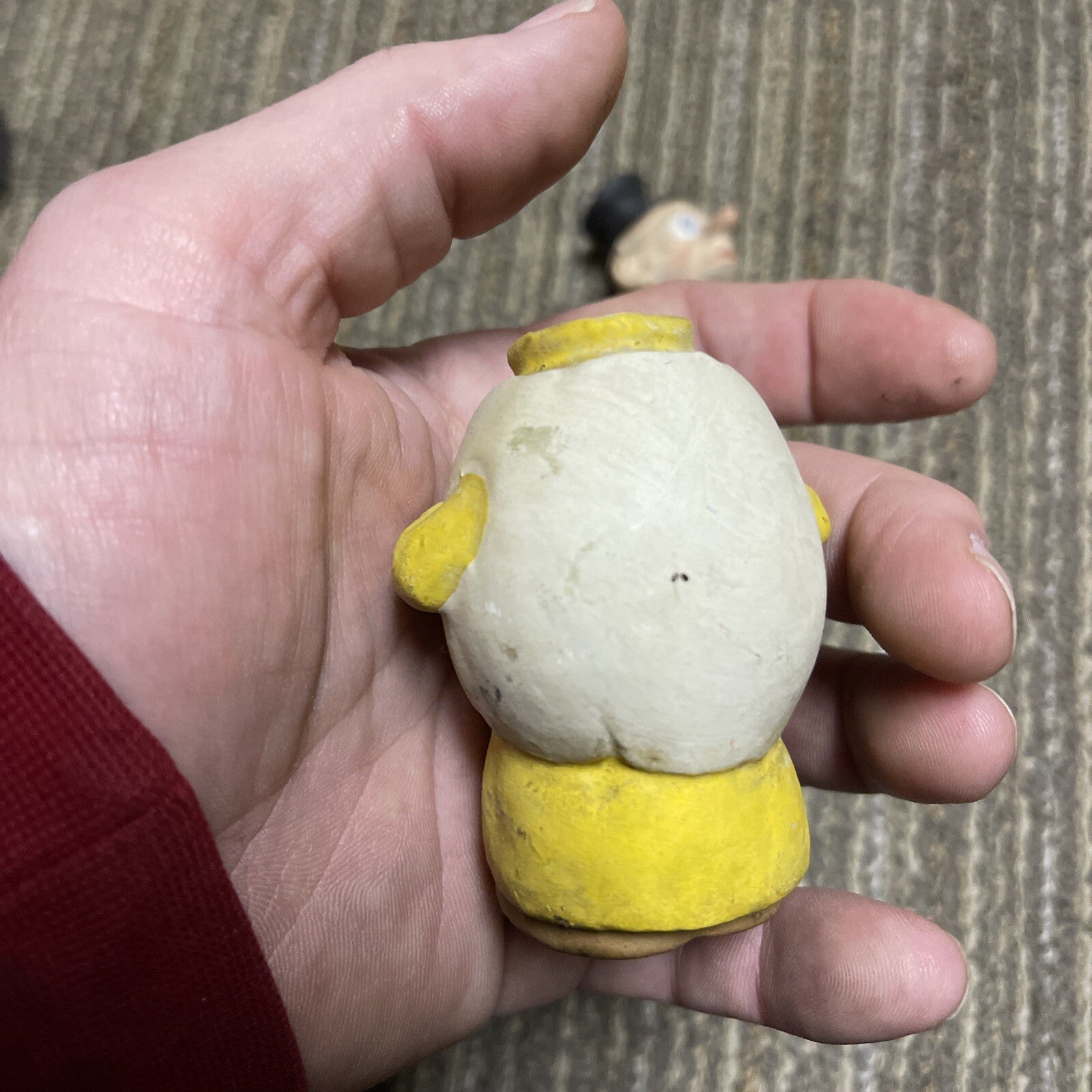 Antique Character Clay And Paper Mache 4” Toy Figure Doll Lot Estate Bobber9