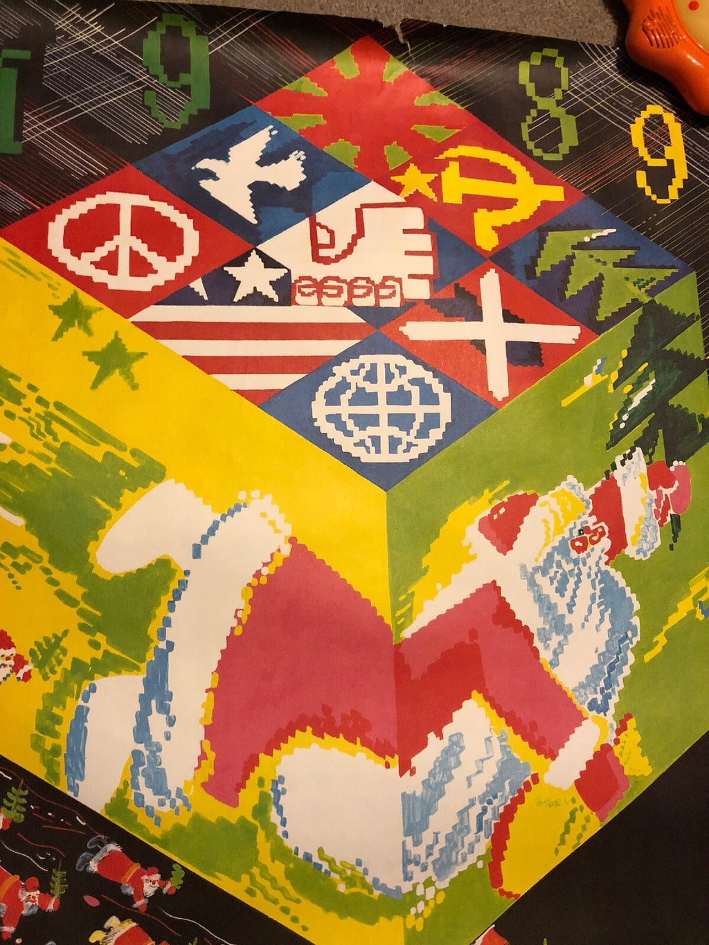 1988 RUSSIAN SOVIET Peace With AMERICAN PROPAGANDA POSTER4