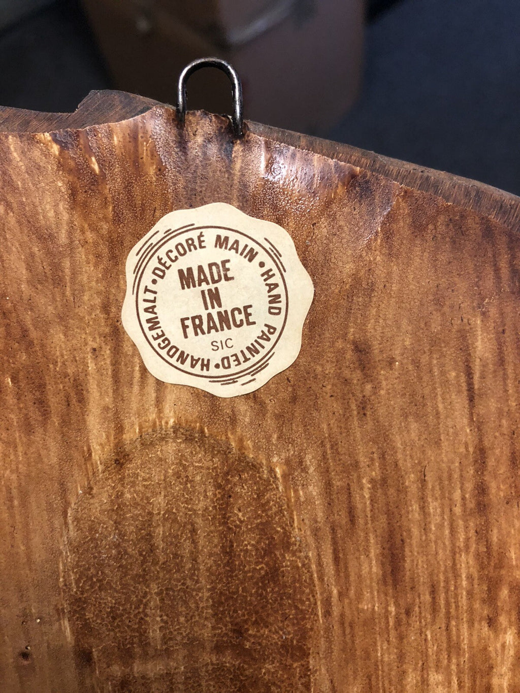 Vintage Notre Dame Wall Hanging Wooden Plaque 7”x5”4