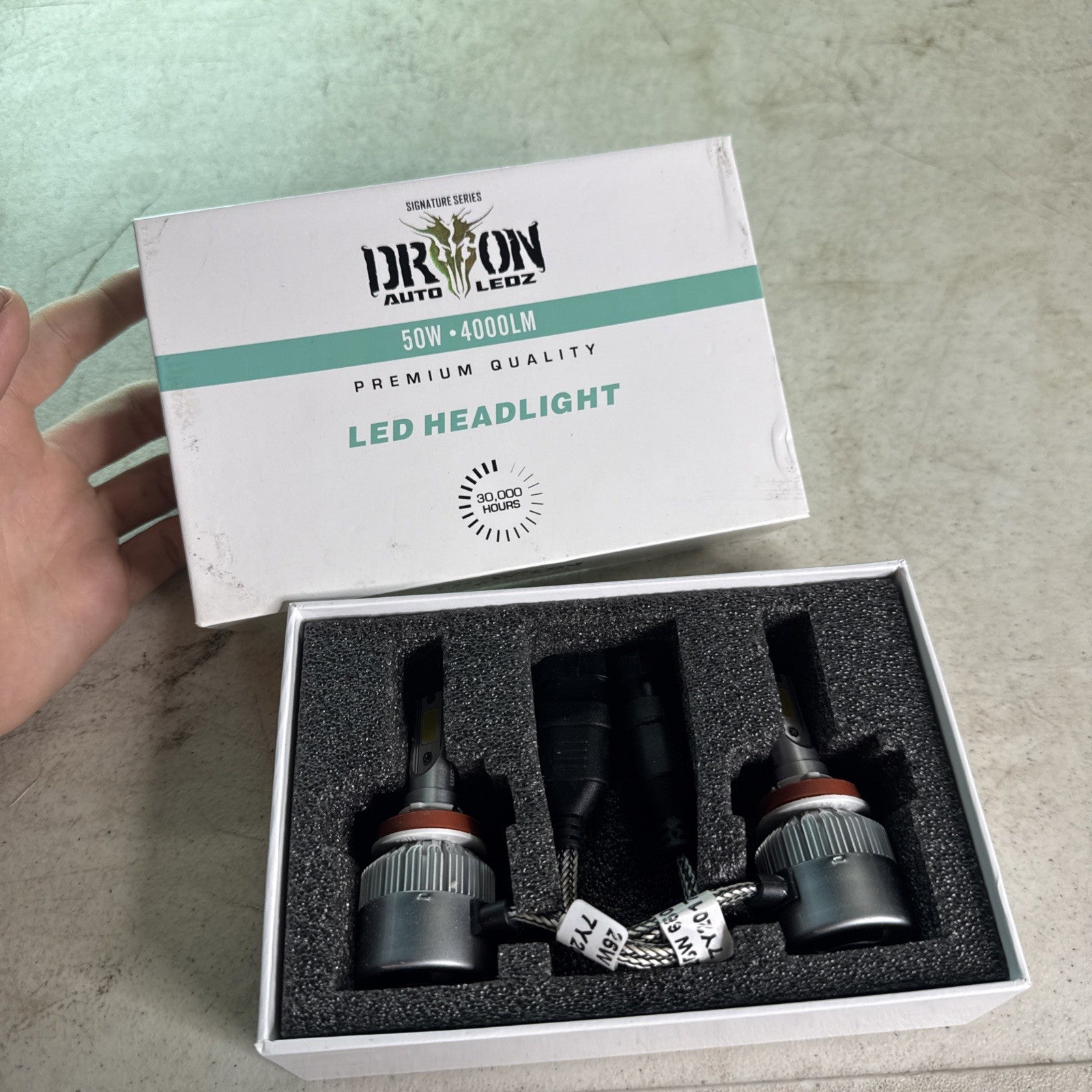 (Set Of 2) DragonLedz Signature Series H8/H9/H11 LED light bulbs In White0