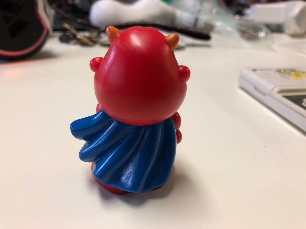 1980s 80s Vintage Kids Toys Red Devil Boy Cape Lollipop Holder2