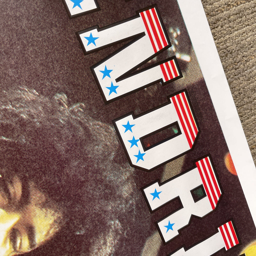 Jimi Hendrix Vintage Poster Playing Guitar Performance 25” X 36” #396