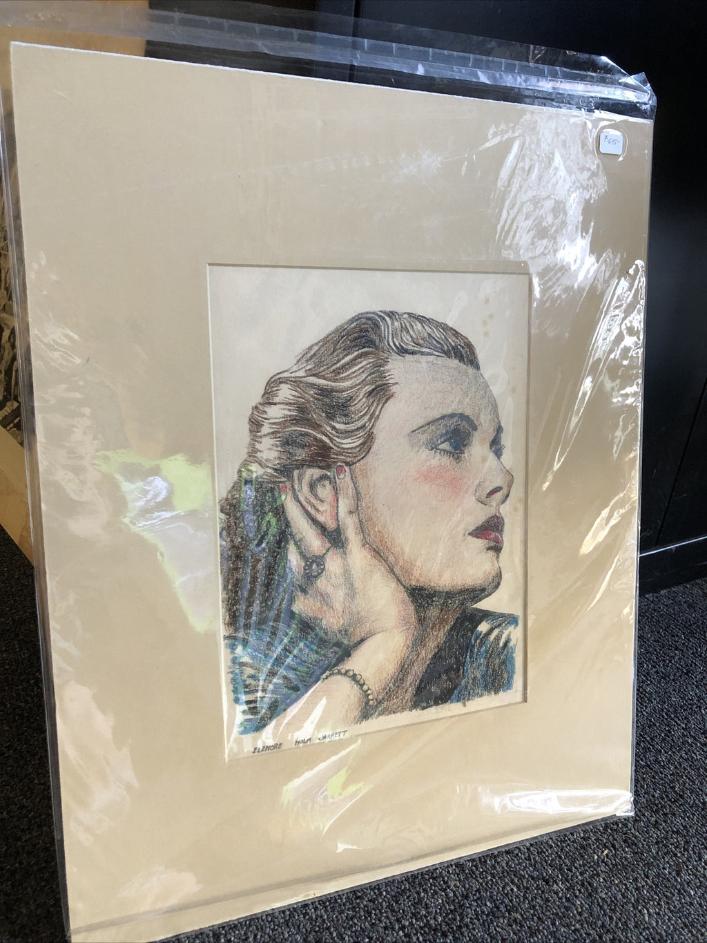 Hand drawn Frames Photo Of Elenore Holm Jarrett 20”X16”1