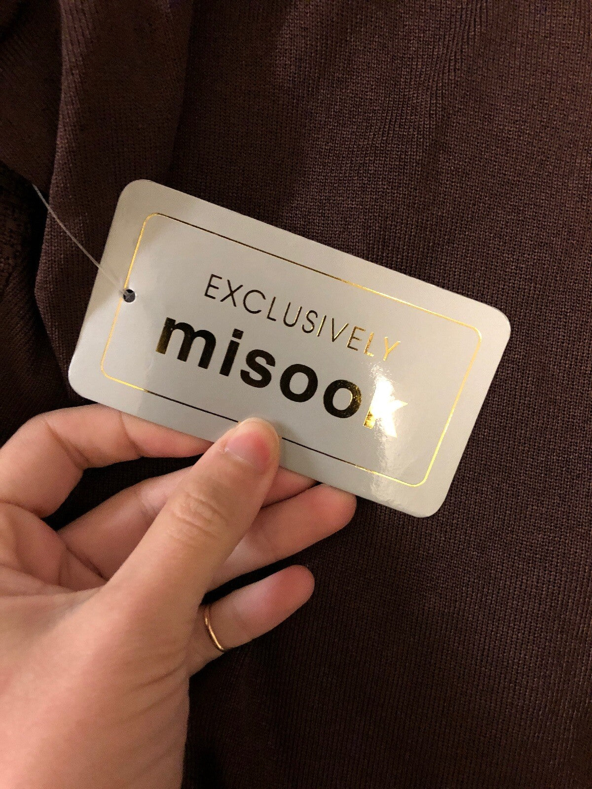 Exclusively Misook Brown Black Print Long Sweater Cardigan Size XS9