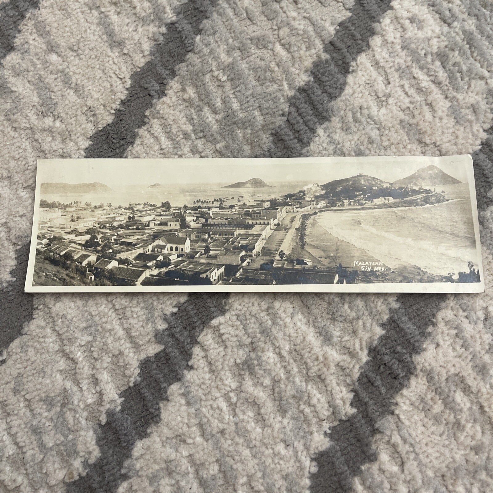 Sinaloa Mexico Postcard Birdseye View of Mazatlan c1920's Antique RPPC Photo0
