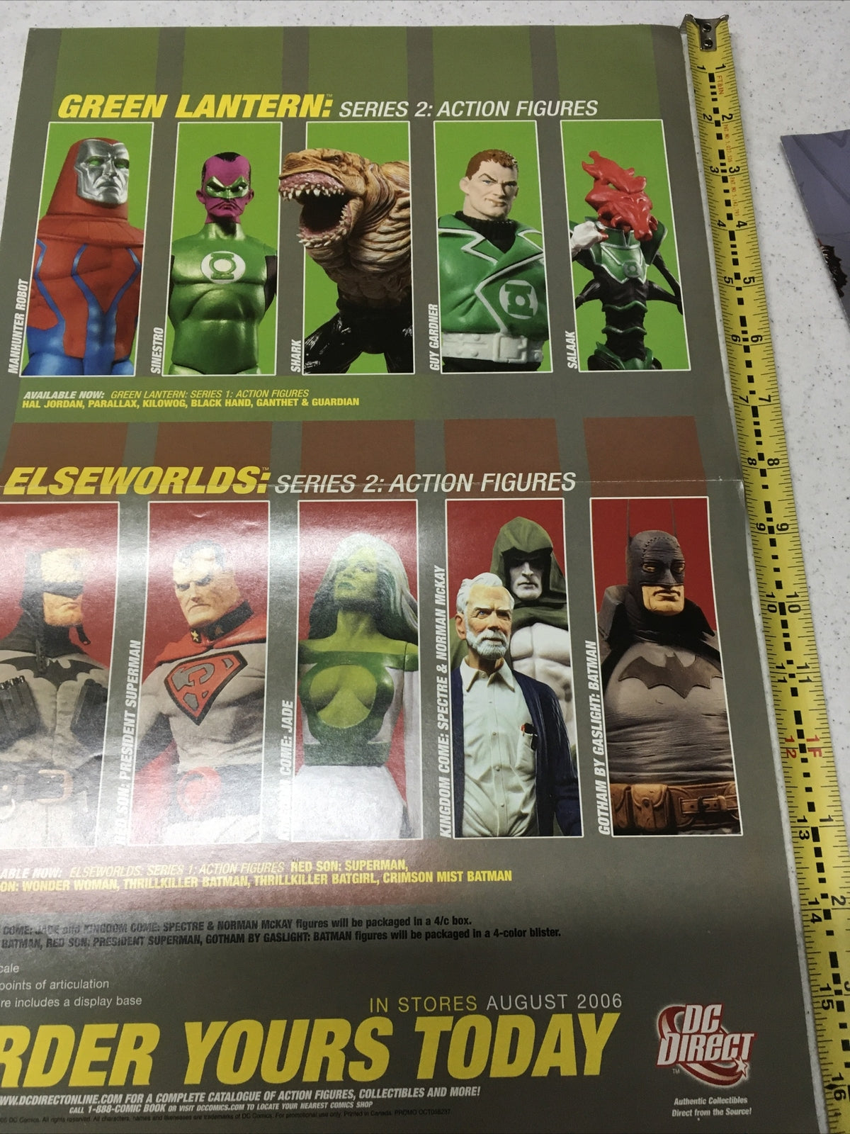 Green Lantern Series 2 action figures Promo Poster 2006 DC Collectors Edition2