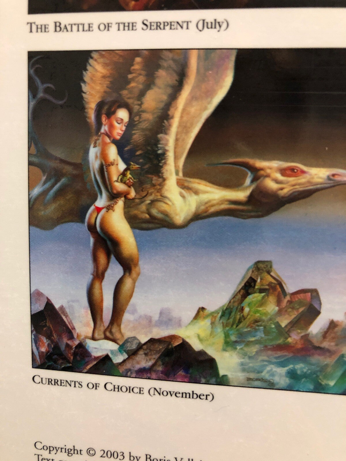 Authentic 2004 Boris Vallejo & Julie Bells Fantasy Wall Calendar NEW5