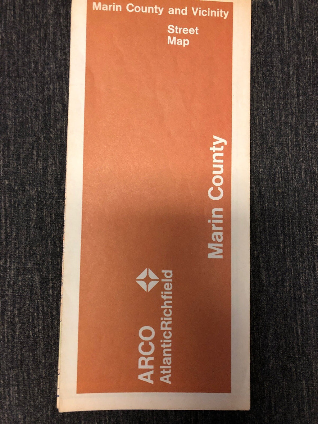 ARCO Atlantic Richfield Marin County & Vicinity CA Gas Station Road Map Novato0
