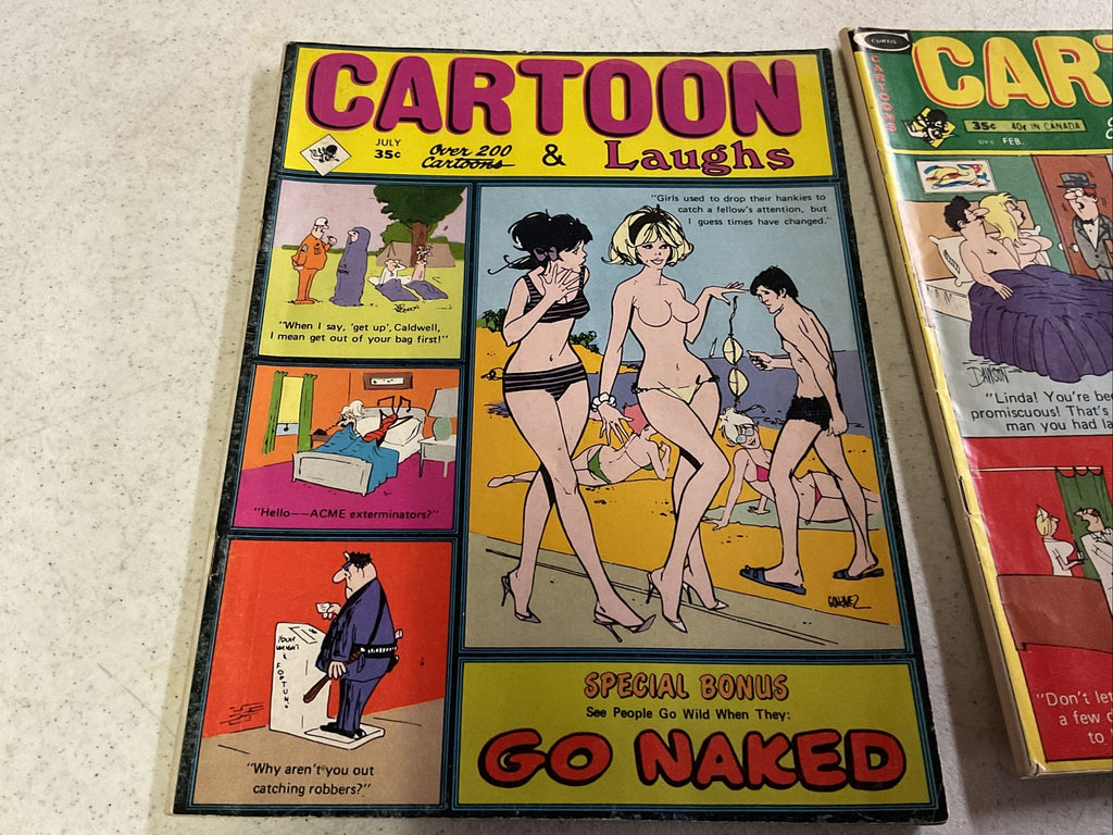 Vintage Curtis Cartoon Laughs  -  Adult Cartoon Humour Magazine Lot Of 21