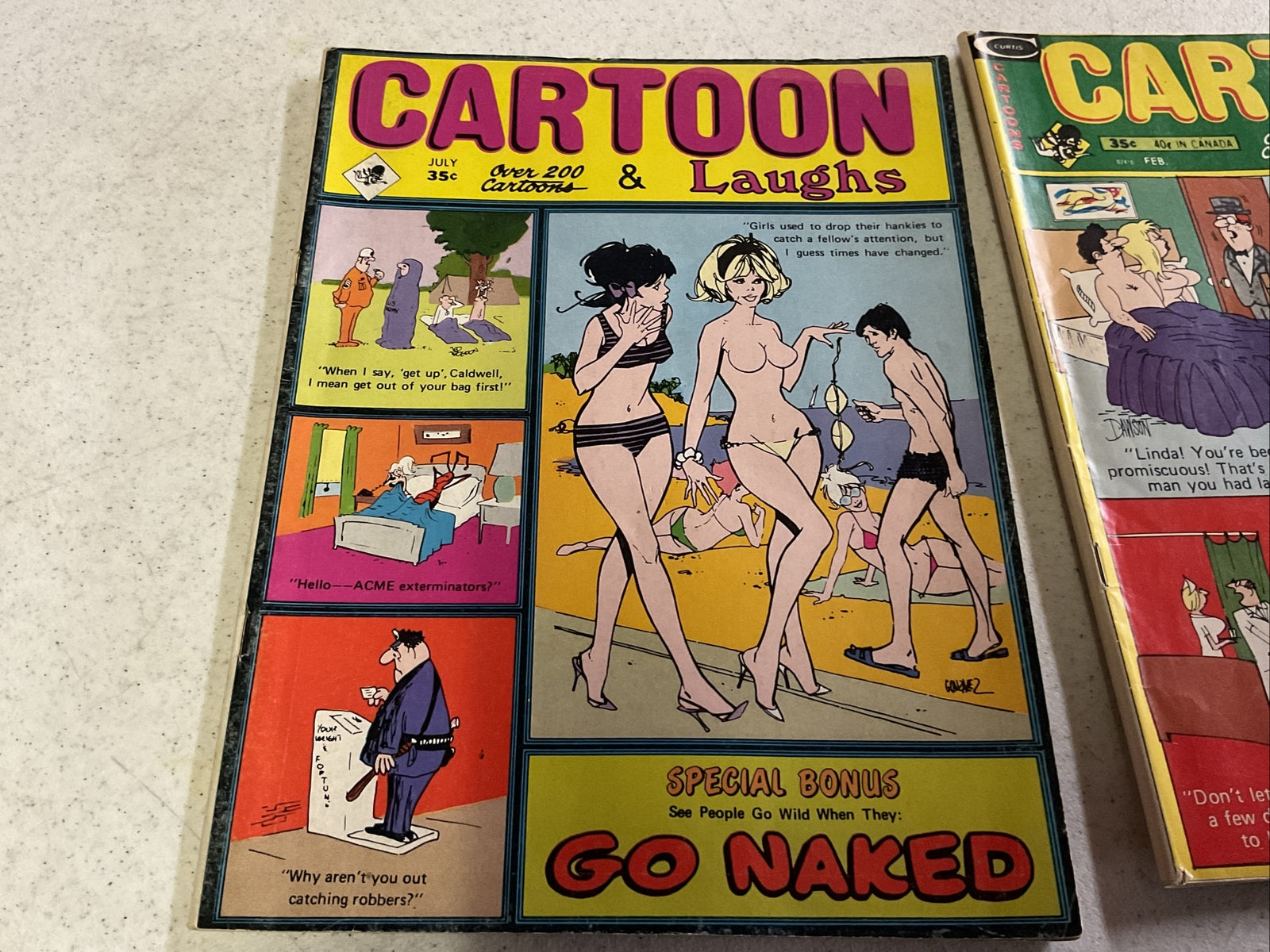 Vintage Curtis Cartoon Laughs  -  Adult Cartoon Humour Magazine Lot Of 21