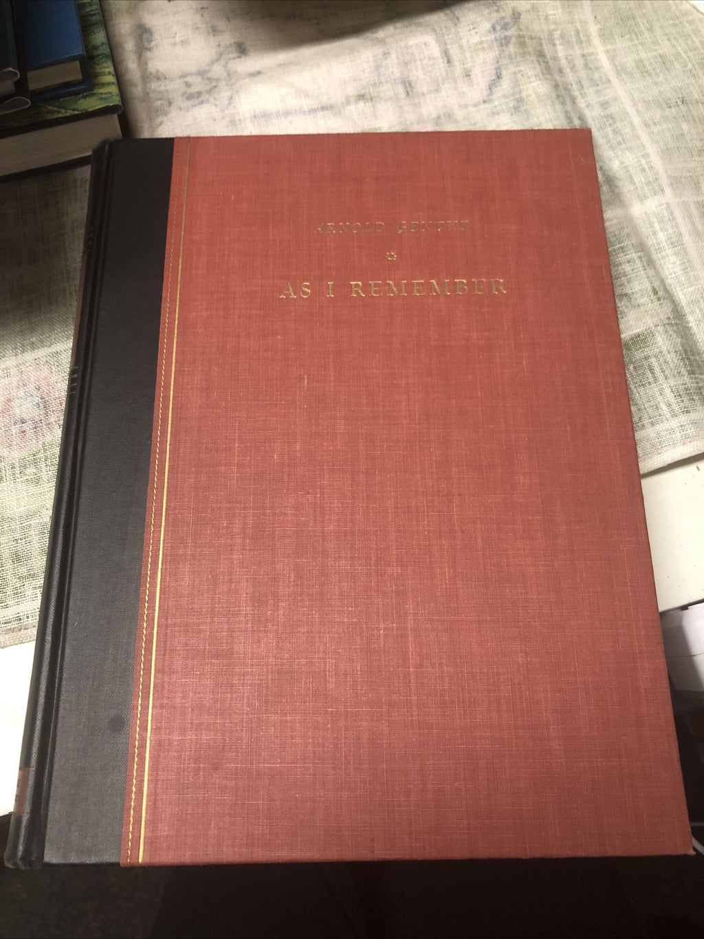 As I Remember Arnold Genthe 19370