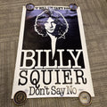 #168 1981 Billy Squier Record Store Promo Poster 20” X 30” Don’t Say No0