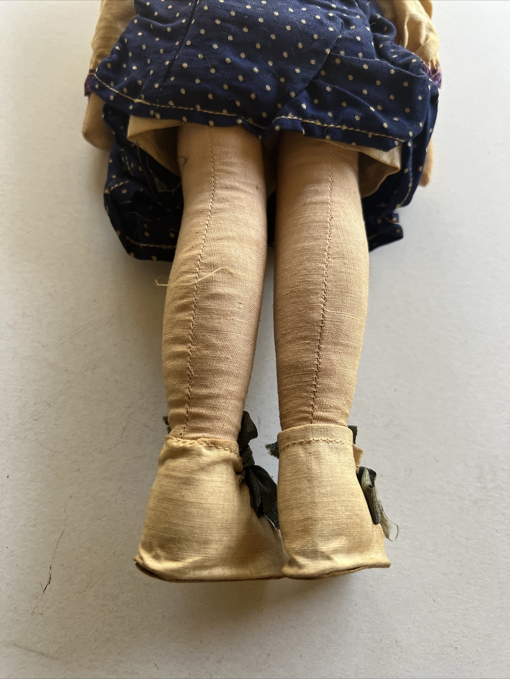 Vintage Polish Cloth Sawdust Doll Plastic Face Original Clothes 14”4