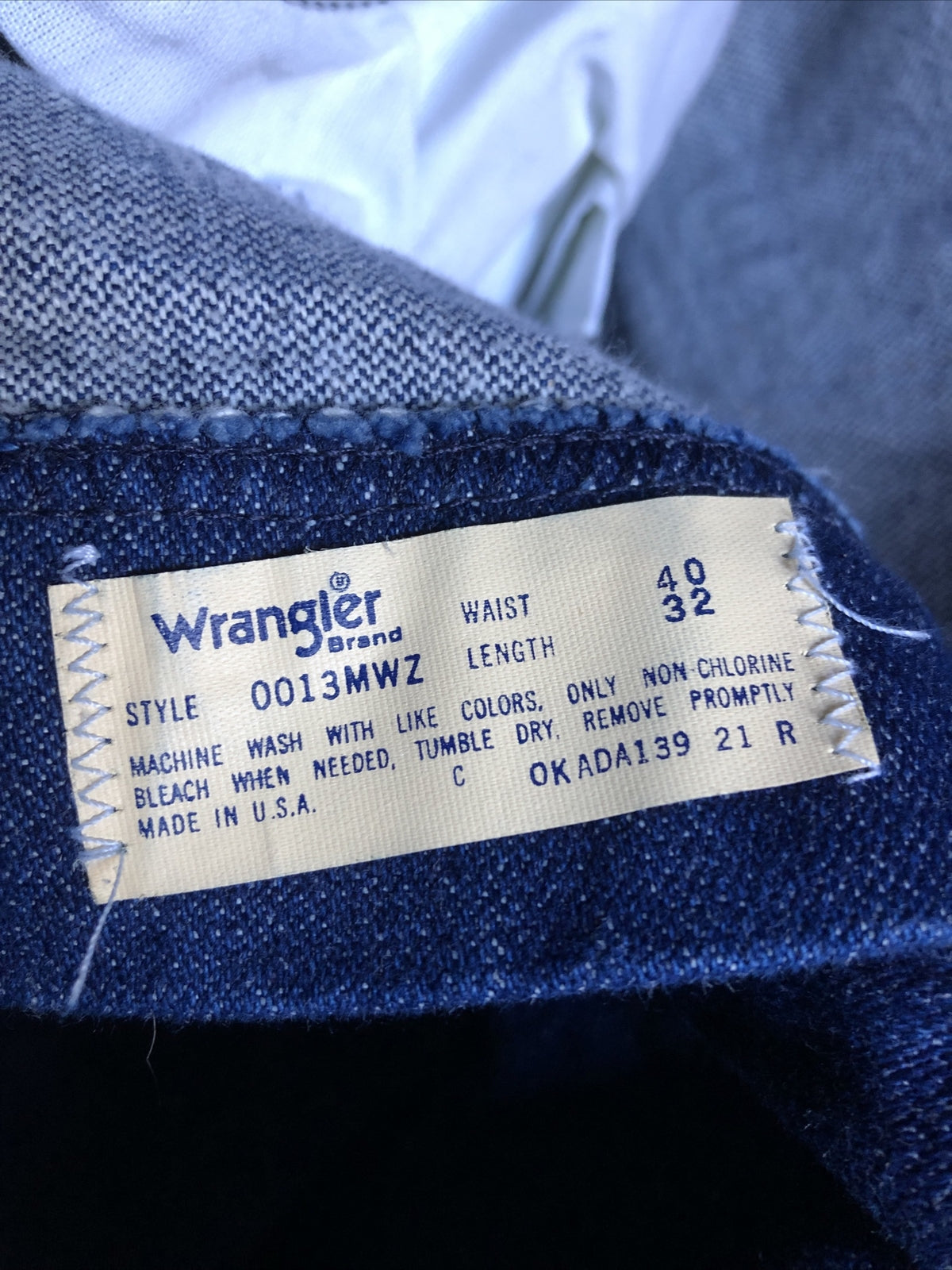 Men’s Wrangler Jeans Blue Denim 40x324