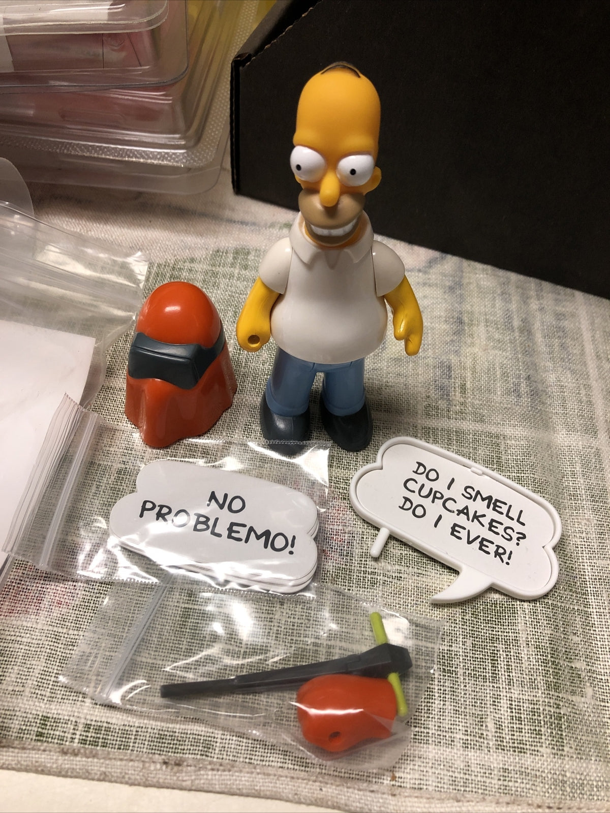 Vintage 1990 Homer Simpson Figurine With Accessories0