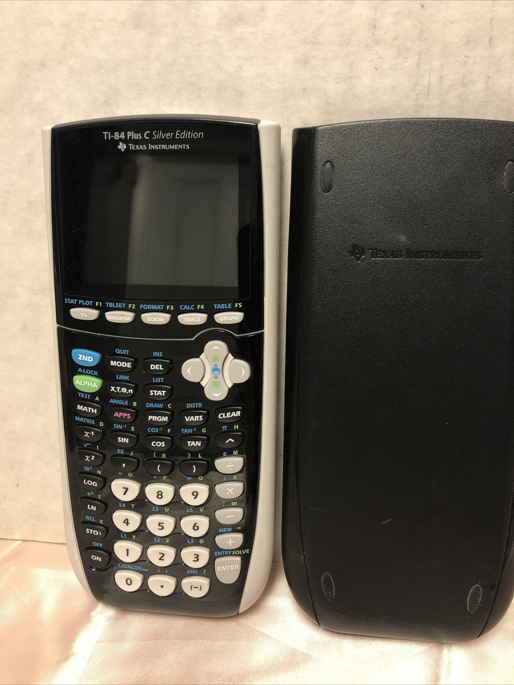 Texas Instruments TI-84 Plus C Silver Edition Graphing Calculator W/ Cover Case0
