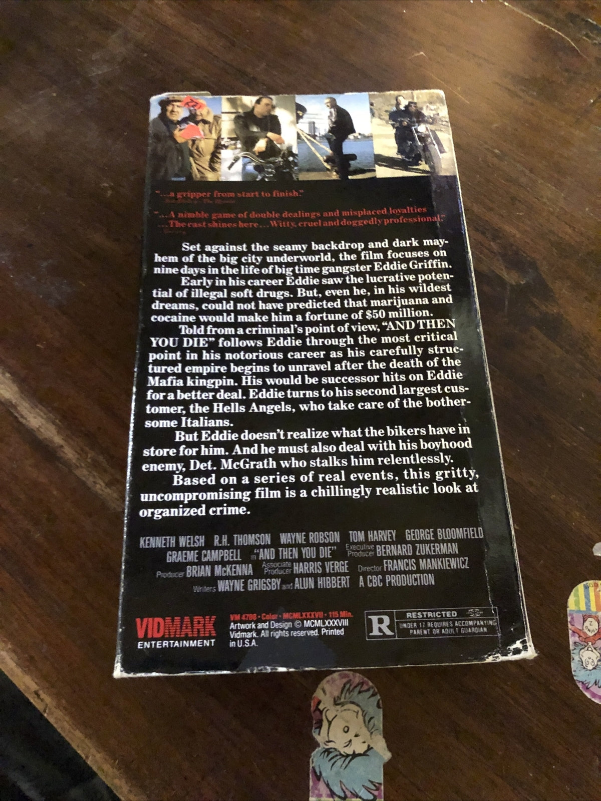 And Then You Die VHS Kenneth Welsh, R.H. Thomson, Wayne Robson; Mankiewicz1