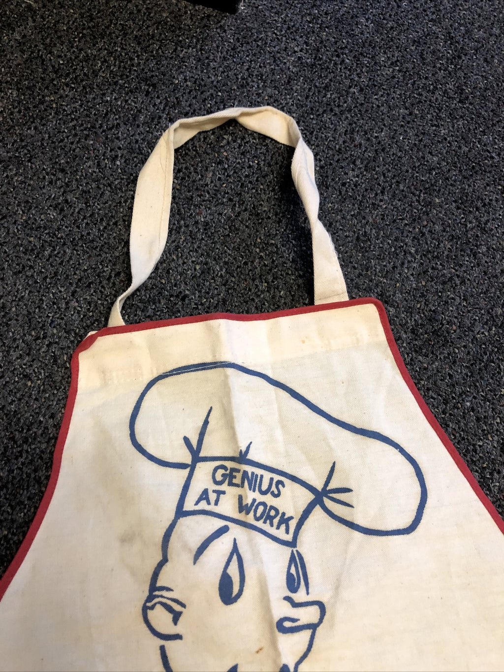 Vintage Barbecue Apron Bib “Genius At Work” Humor5