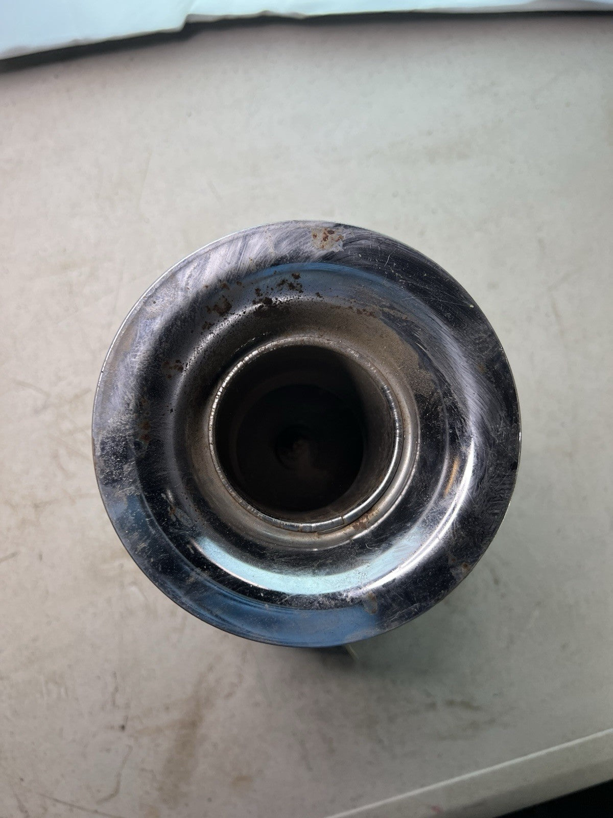 Vintage Chrome Bullet Air Horn 12V Electric Siren – Blue Housing, Chrome Bell2