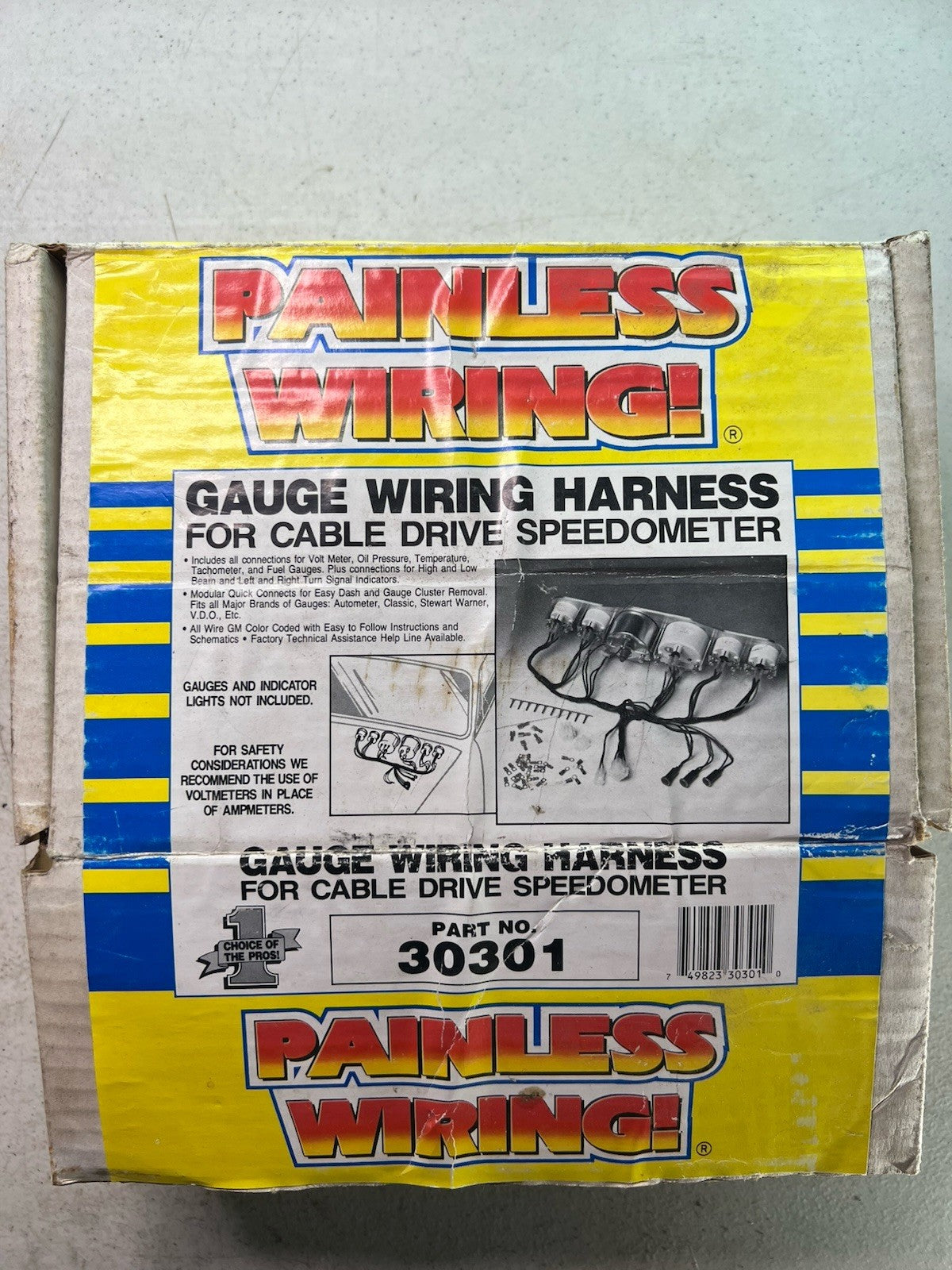 Painless Wiring Gauge Harness – Part #30301 – Cable Drive Speedometer0