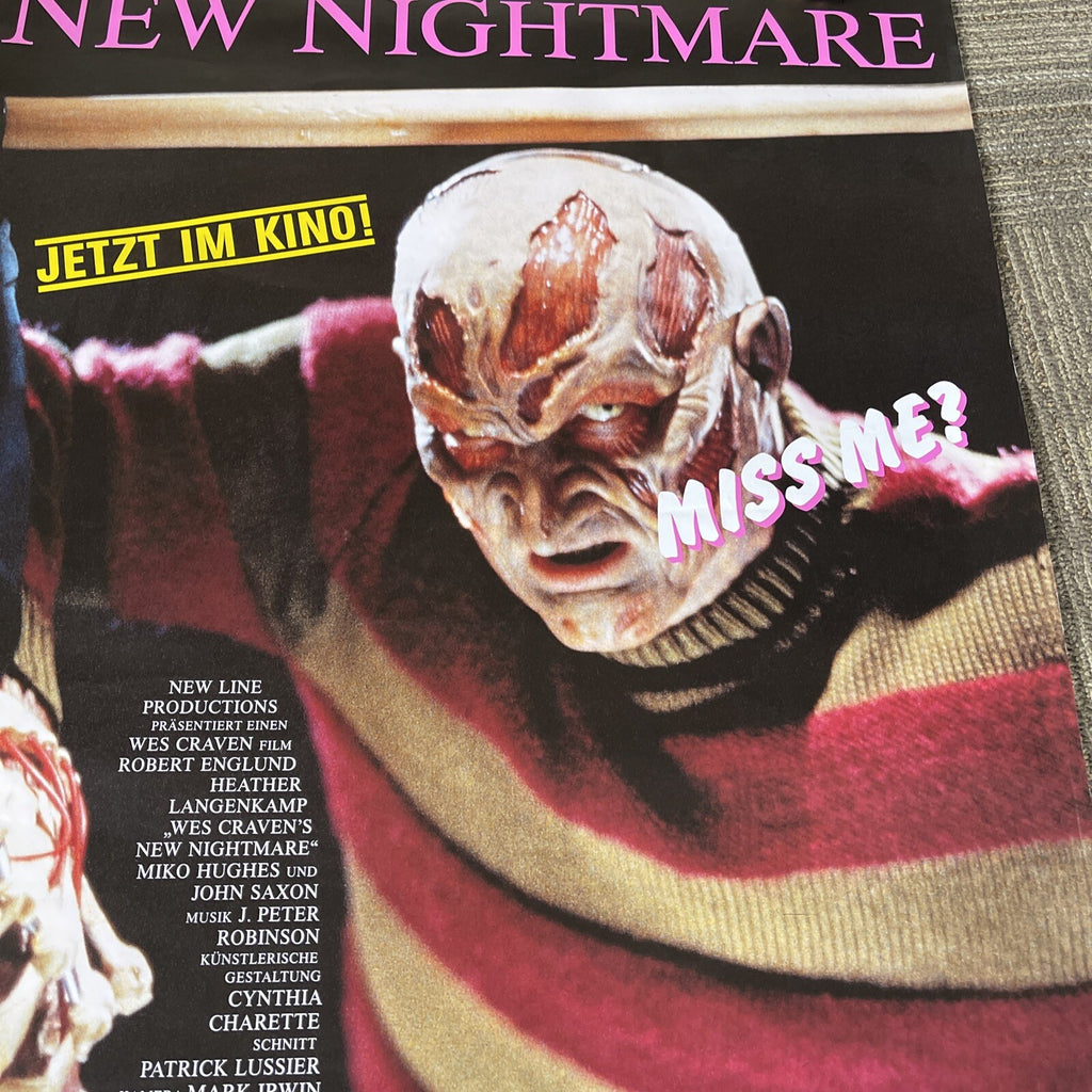 A NIGHTMARE ON ELM STREET New Nightmare UK Movie Poster VHS 23x33” RARE6