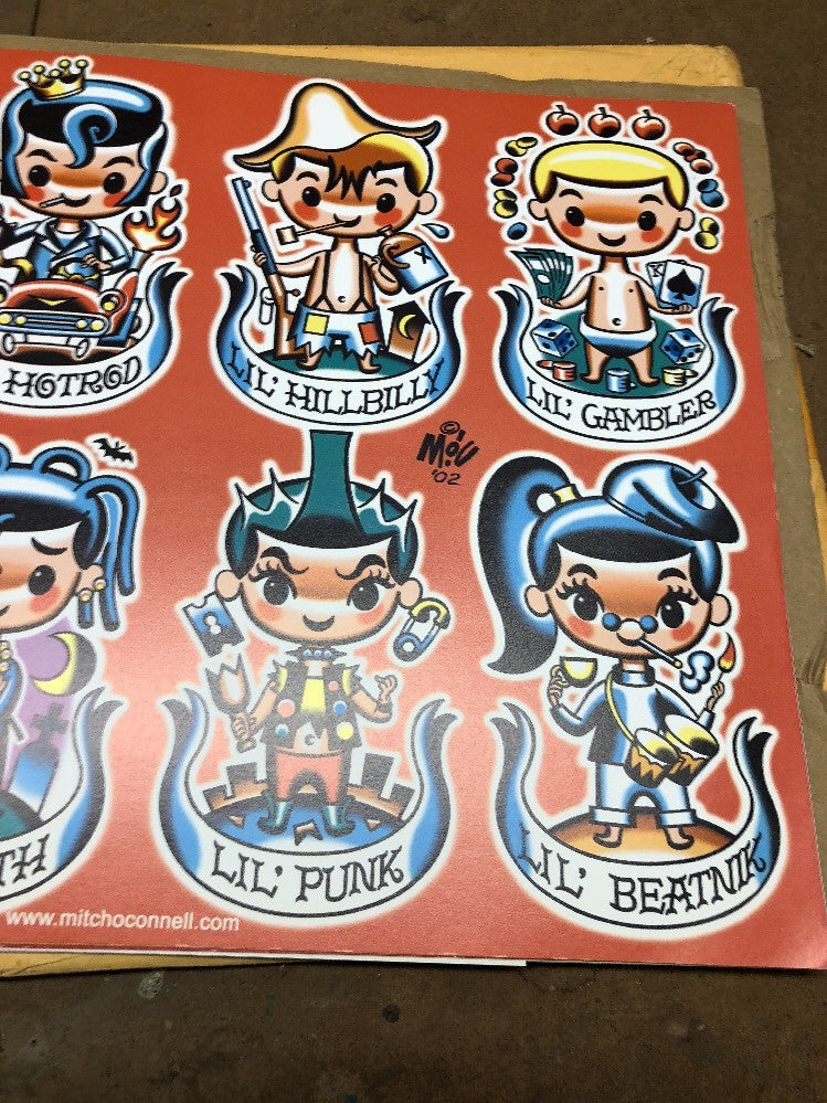 Mitch OConnell “Lil Hotrod” Flash Art Sheet No Sticker 2001 Rare!3