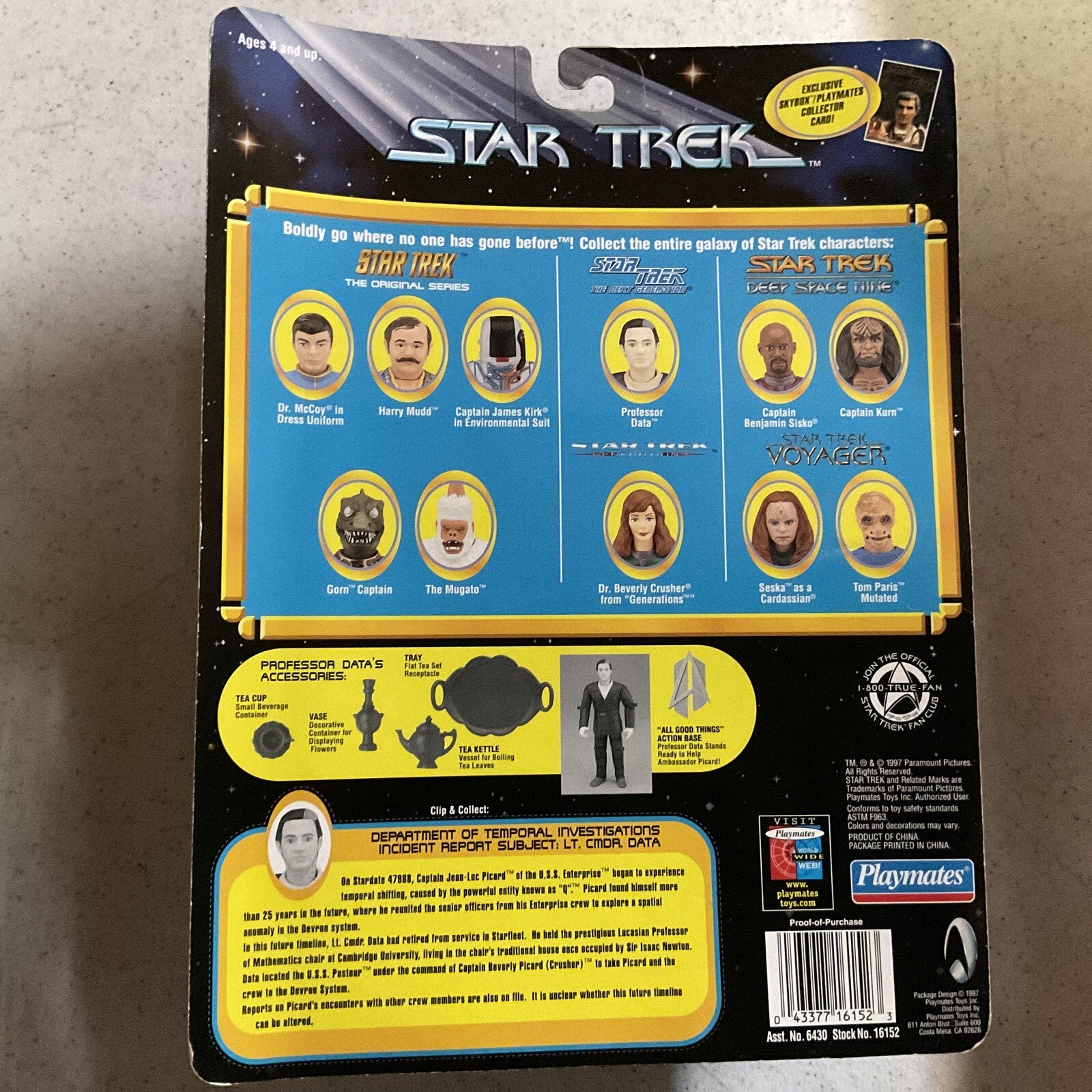 New Playmates Star Trek Lot of 2 Professor Data, Harry Mudd4