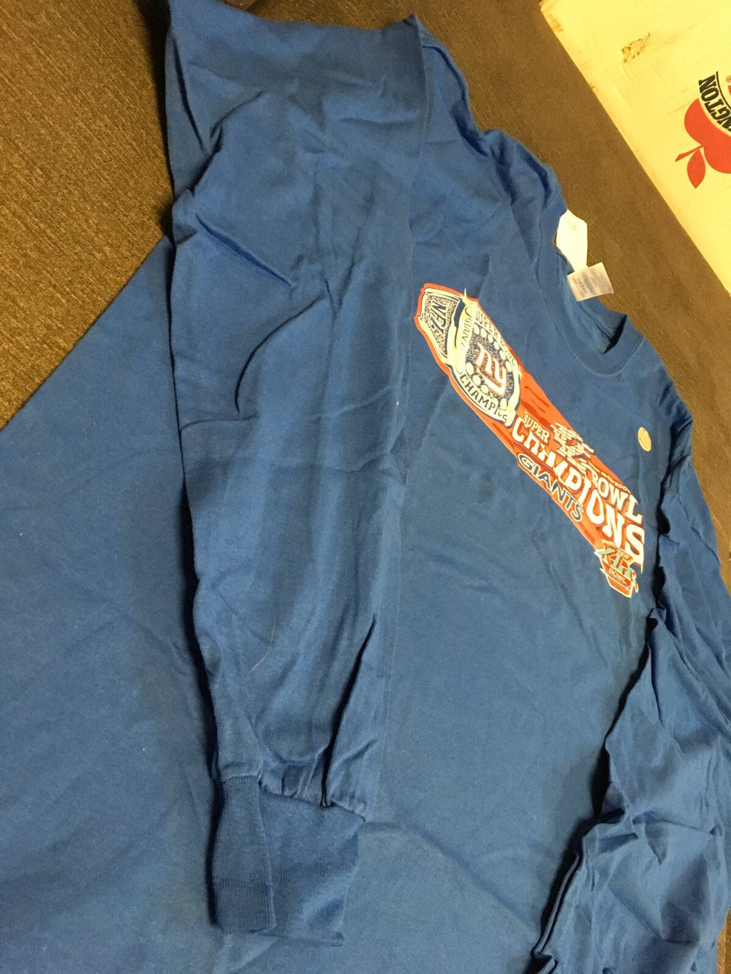 NWT NY Giants Superbowl XLII Champions NFL TEAM APPAREL T-shirt 2XL Long Sleeve1