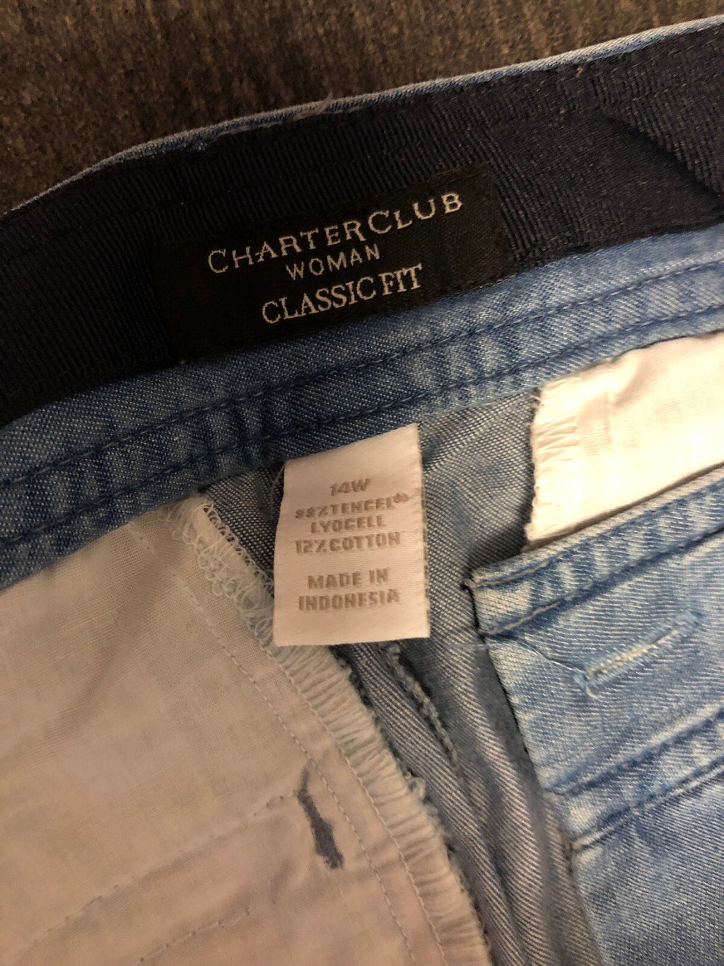 Charter Club Classic Fit Woman Size 14W Crop Pants Jeans Womans2