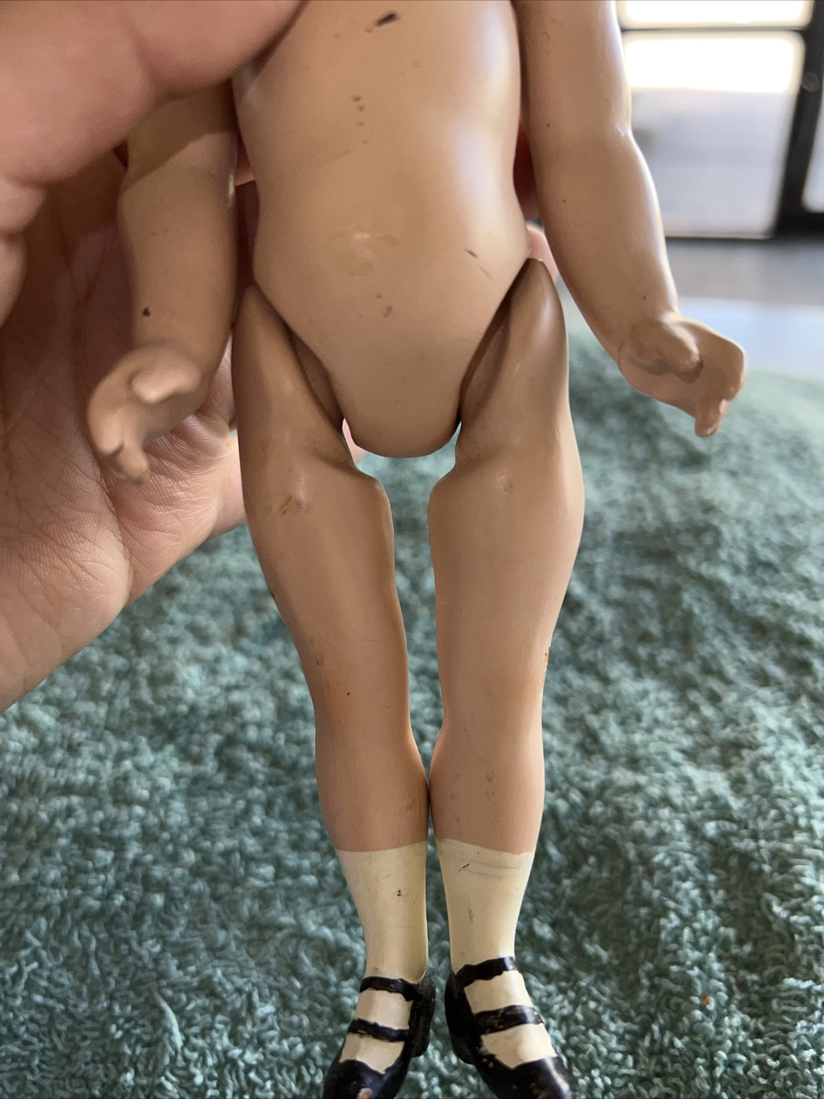 GERMAN DOLL BISQUE SOCKET HEAD MOLDED HAIR SIGN 312 8" TALL HEUBACH KOPPLESDORF6