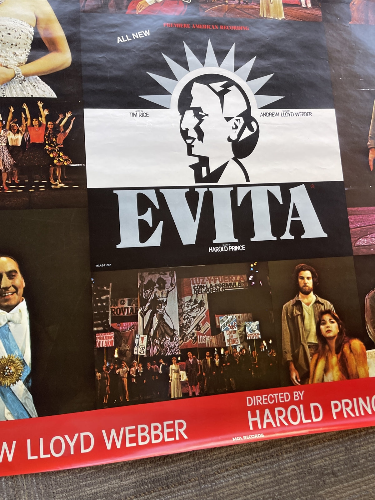 #180 1979 EVITA TIM RICE ANDREW LLOYD WEBER  Record Store Promo Poster  36”6