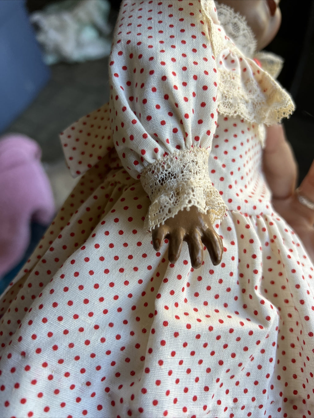 Vintage German 13” Kestner Repro 165 GOOGLIE EYES Cute Doll No Hair7