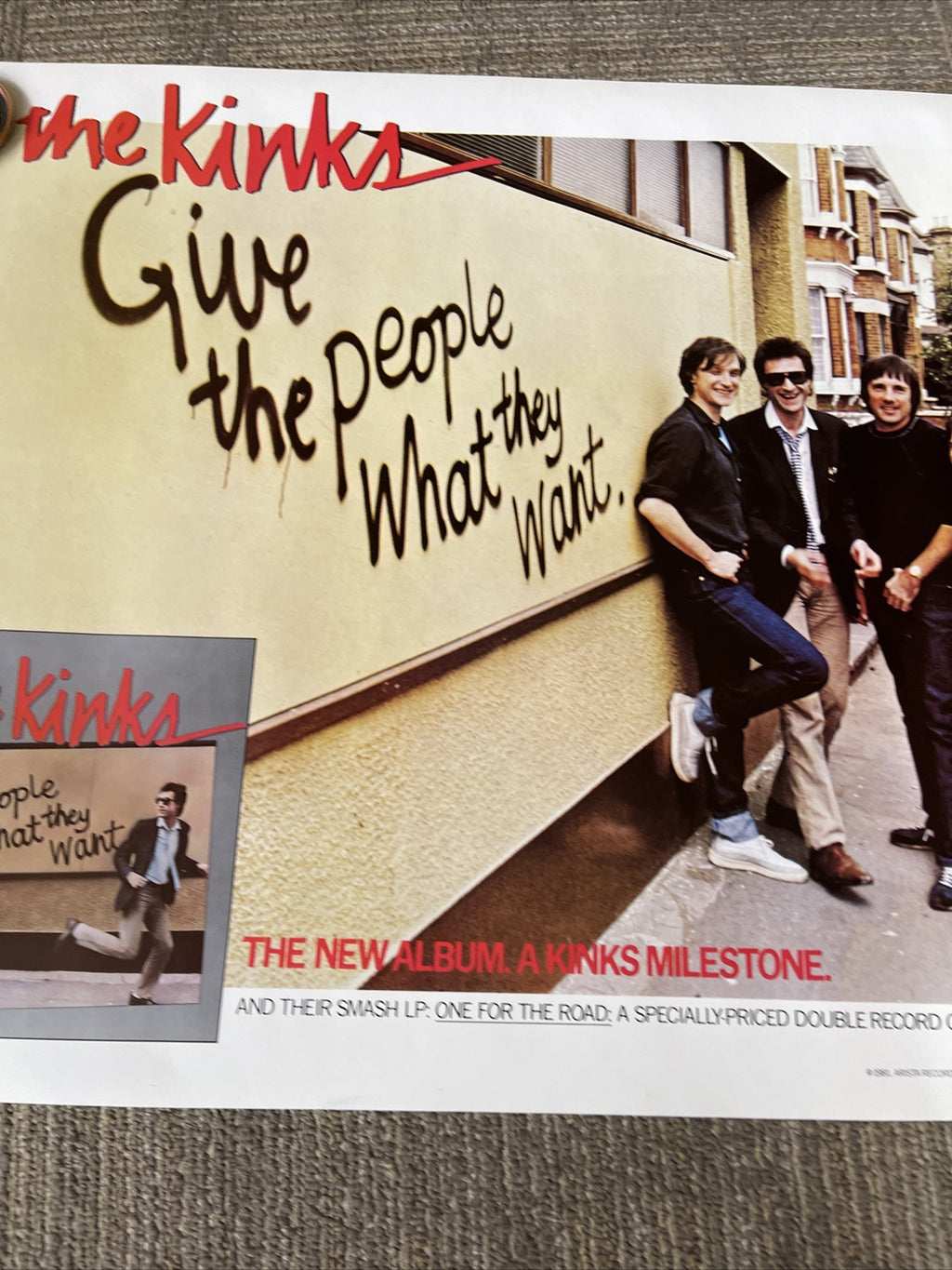 #148 1981 THE KINKS Record Store Promo Poster 24” X 34”4