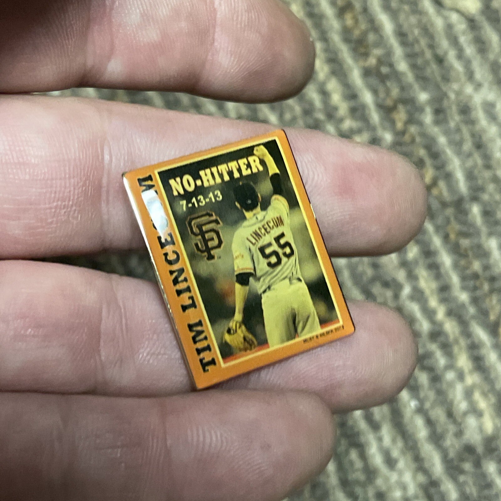 TIM LINCECUM Bobble Head Pin 2 GIANTS No Hitter PIN Lot HARD TO FIND SF5