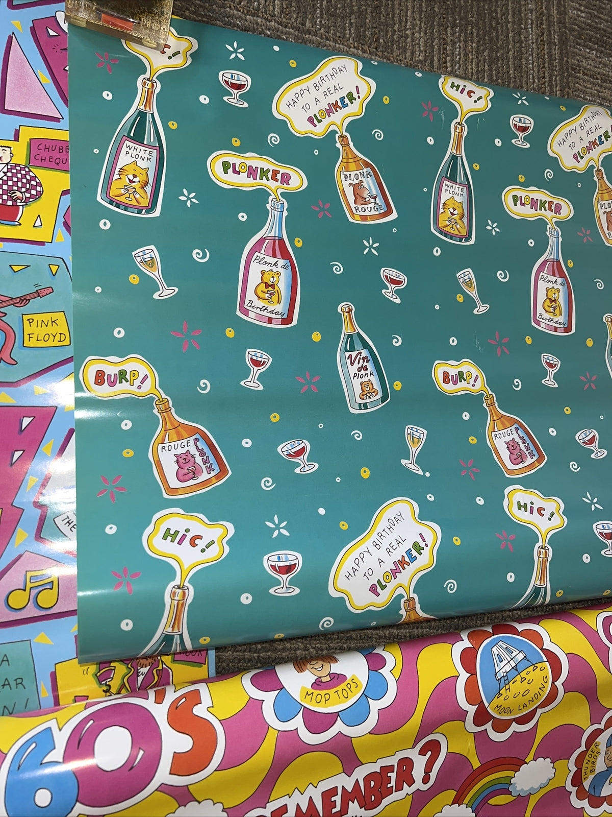 Vintage 60’s 70’s Poster Wrapping Paper Style, Vintage Nostalgia Wrappers6