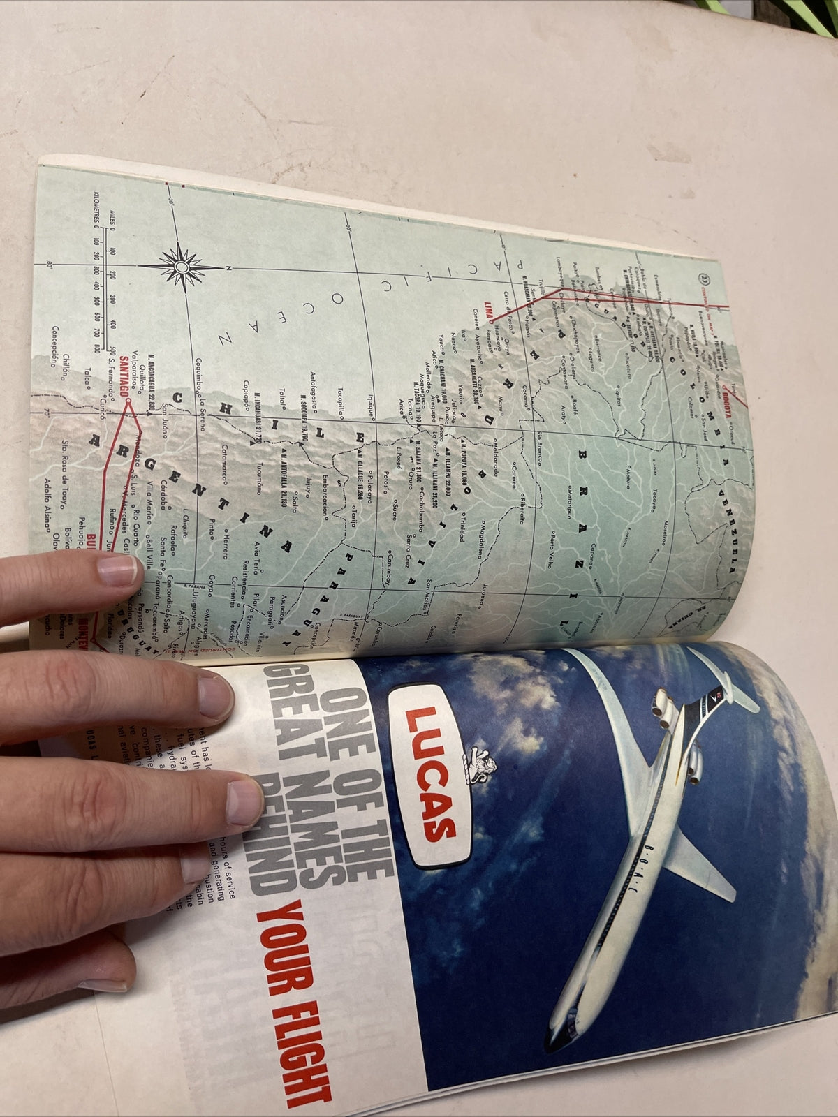1962? BOAC Route Map Book British Air TIMETABLE SCHEDULE Brochure flight cover3