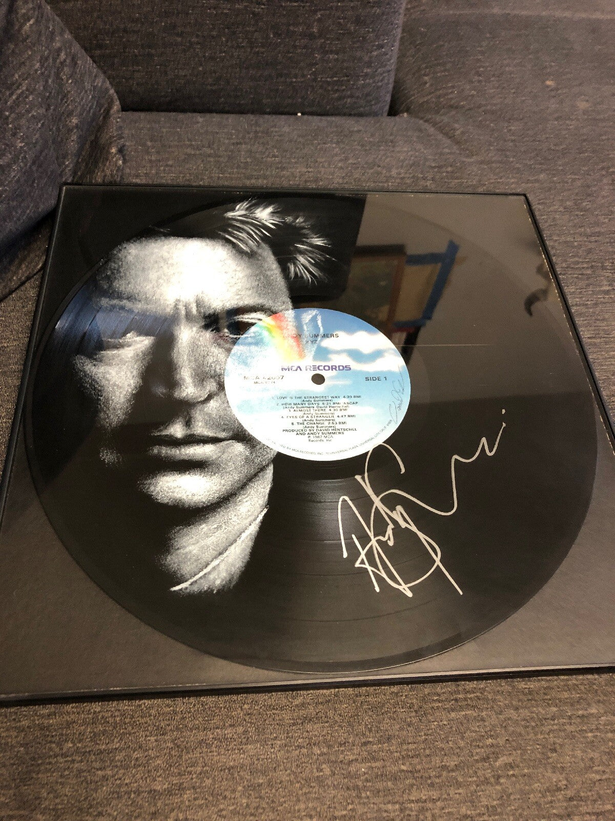 Andy Summers XYZ MCA RECORDS DLF Music.. Signed Record ALBUM2