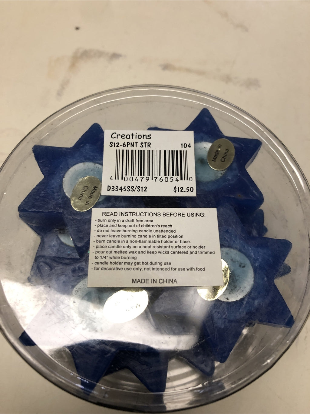 Festive Lights Blue and Silver 12 Hanukkah Themed Tea Candles2