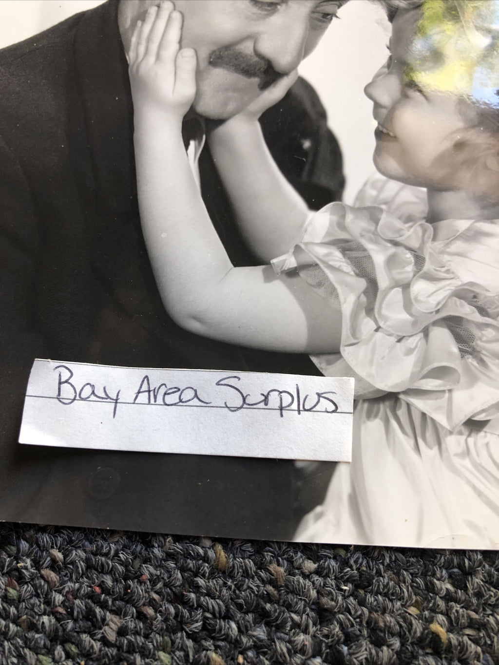 Rare Original Unpublished Early Photo Of Shirley Temple & Adolphe Menjou 7”x7”5