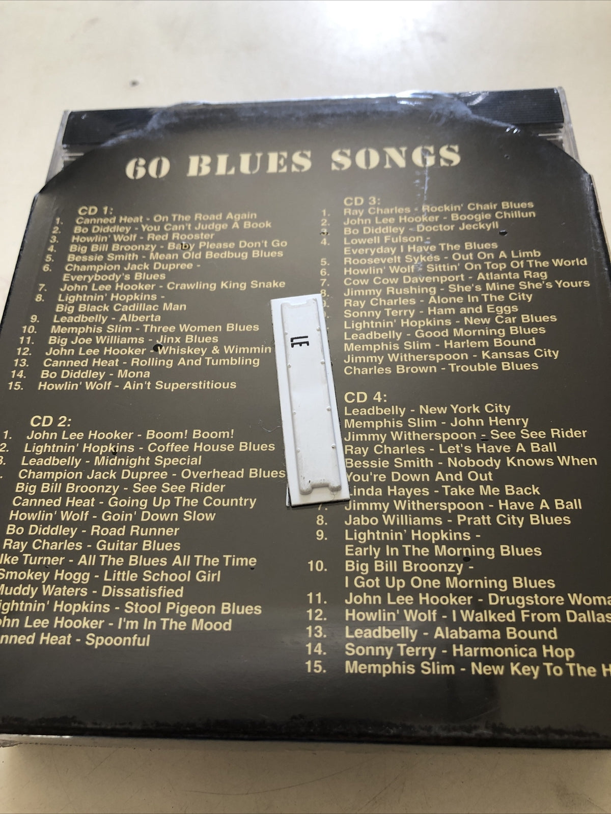 4 CD's- BLUES -JUKE BOX HITS,ORIGINAL ARTISTS, 60 SONGS(Box Set)1