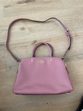 Coach Lillie Carryall Crossgrain Leather Bag Purse in Pink0