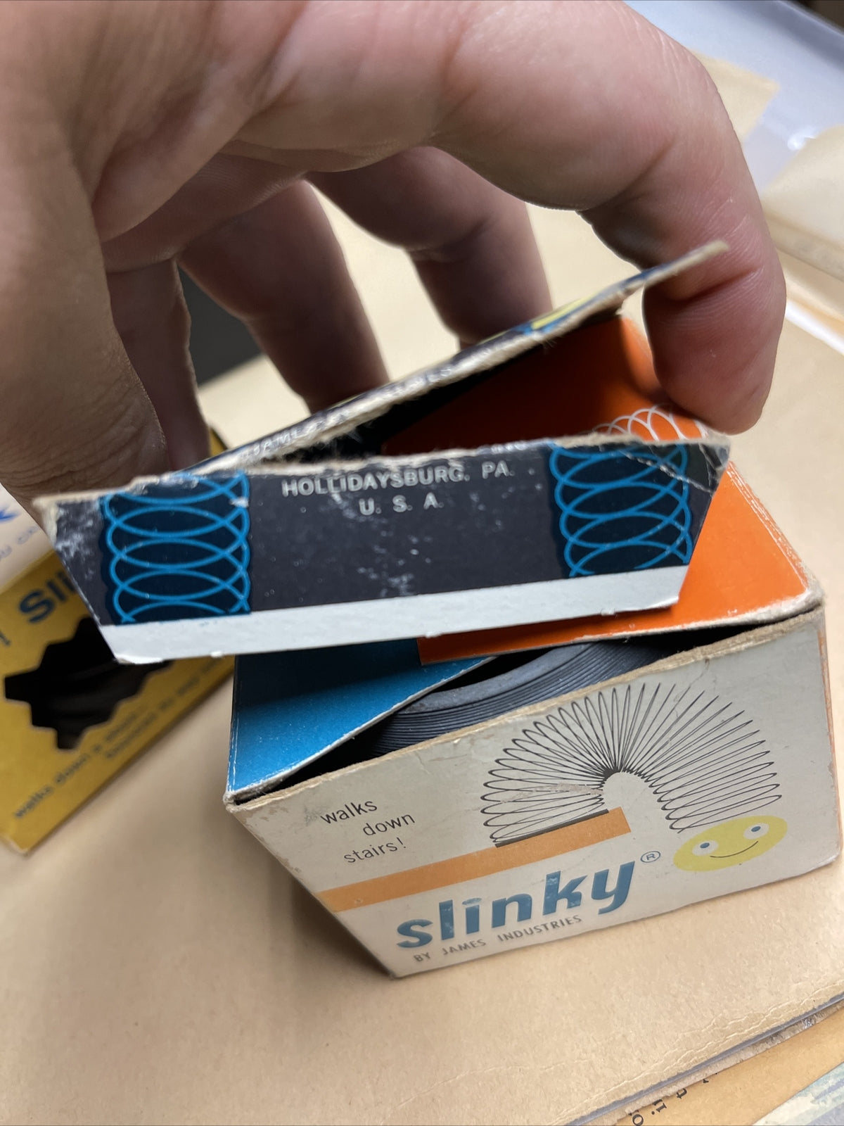 VINTAGE SLINKY Lot ORIGINAL WALKING SPRING TOY IN BOX  UNUSED5