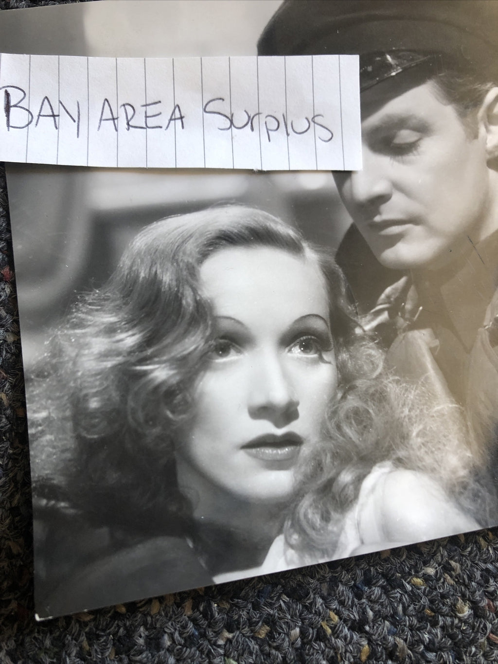 RARE Original Photo Of Marlene Dietrich Glamour Shot 5.5”x5.5”3