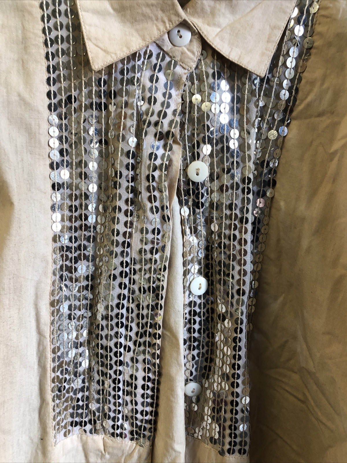 Vintage 80’s-90’s Hot Gossip Long Sleeve Collared Button Up Shirt Size Small1