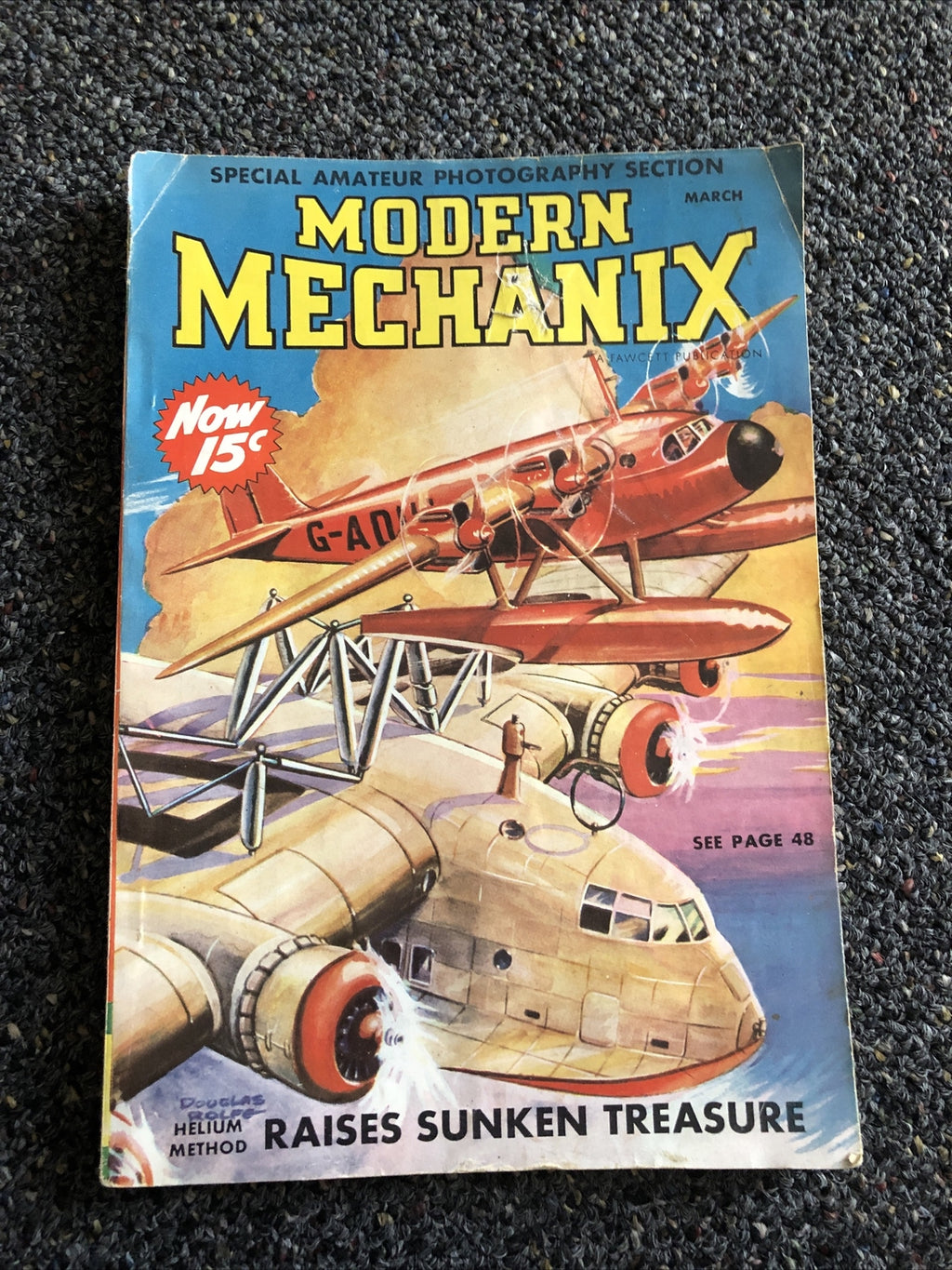 Modern Mechanix March 1938 Helium Method of Raising Sunken Treasure0
